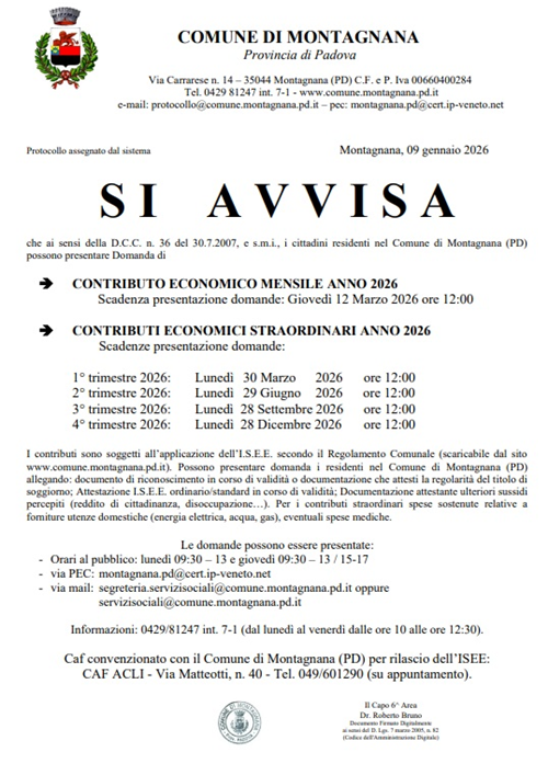 Contributi economici 2026